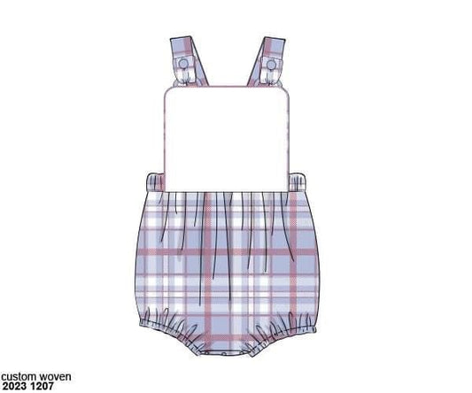 RTS: Morrison Plaid- Boys Woven Sunsuit (No Monogram)