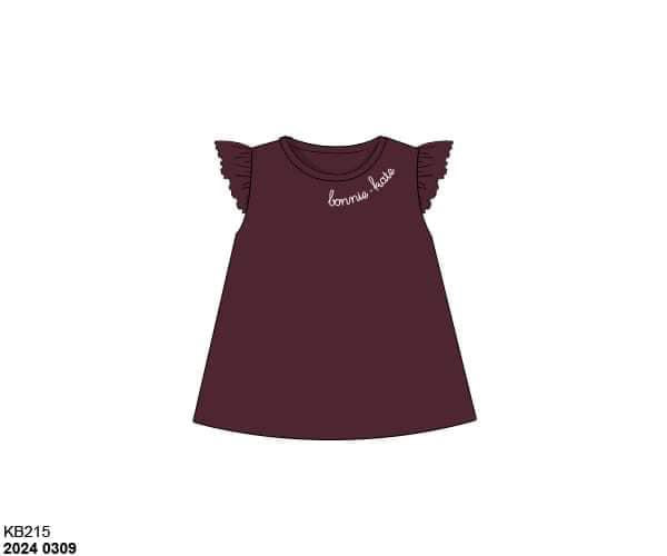 RTS: Maroon- Girls Knit Shirt- Monogram-7 “ally scott”