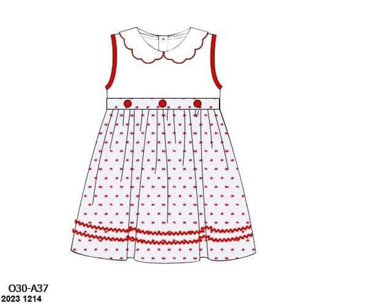 RTS: July Jubilee- Girls Swiss Dot Dress (No Monogram)