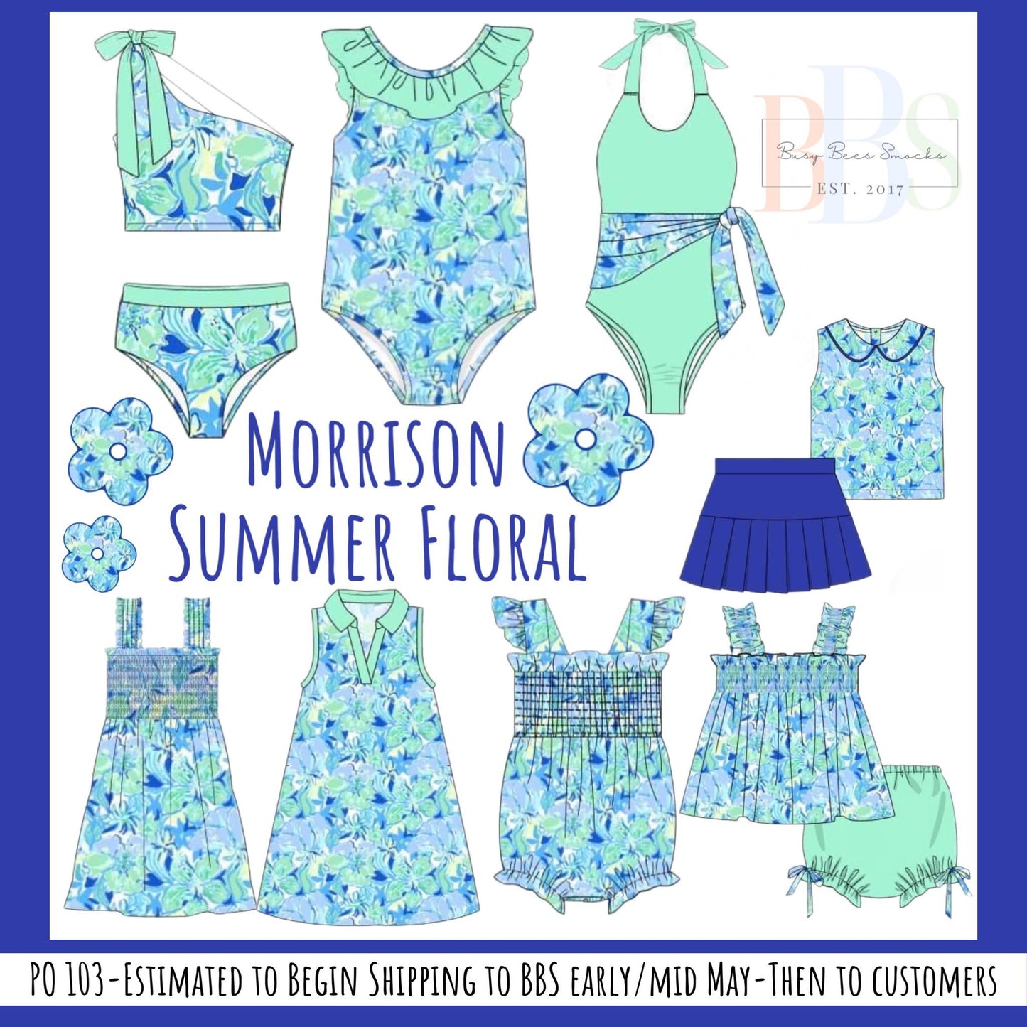 RTS: Morrison’s Summer Floral- Girls Knit Skort Set