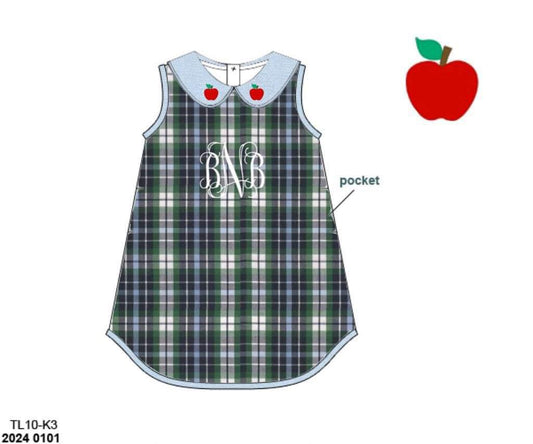 Pre Order 123: Properly Plaid- Girls Woven Dress