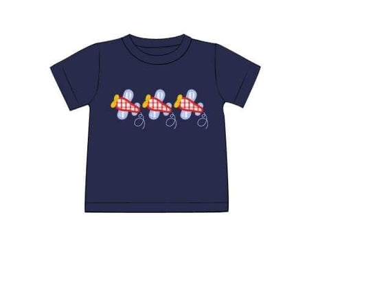 RTS: Boys Only- Airplane Applique Shirt