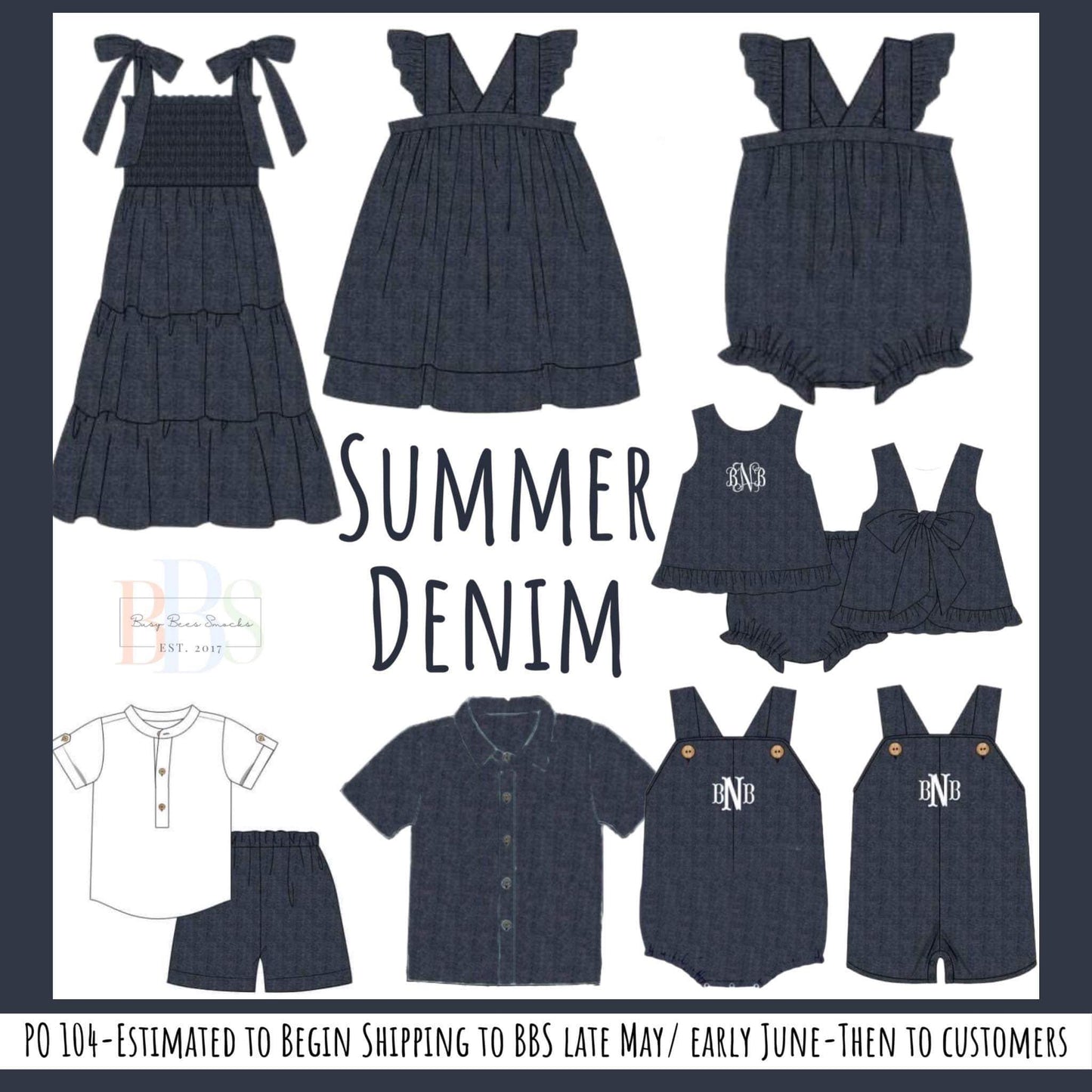 RTS: Summer Denim- Boys Short Set