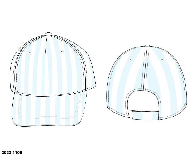 RTS: Pastel Stripes- Boys Ball Hat (No Monogram)