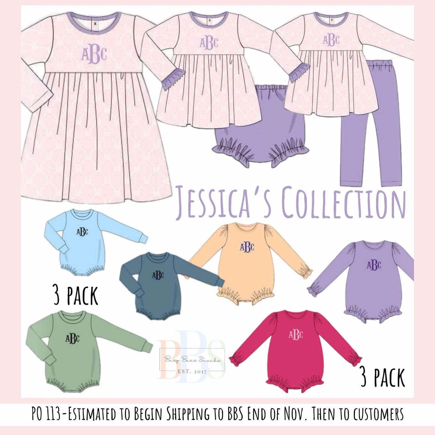 RTS: Jessica's Collection- Girls Knit Legging Set