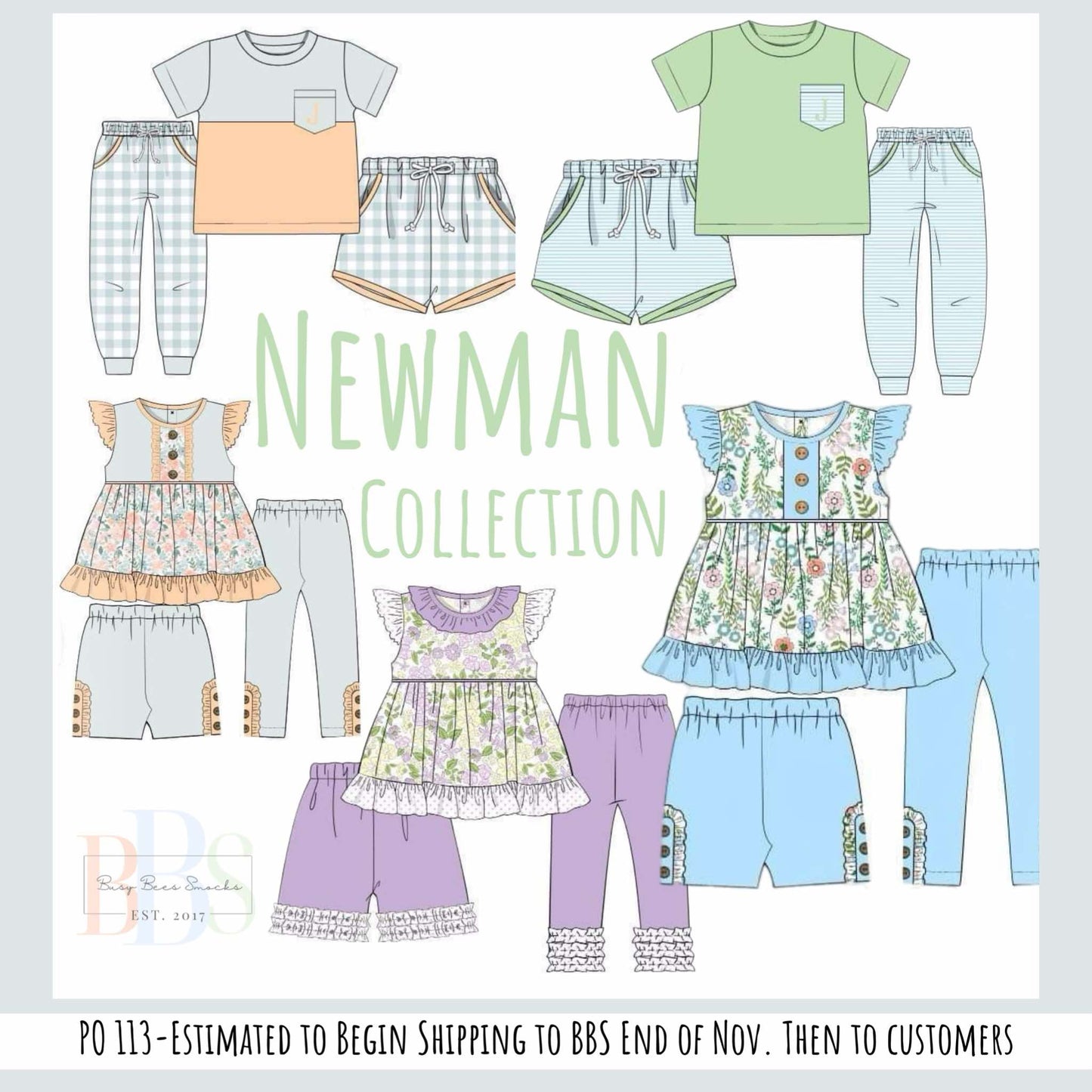 RTS: Newman Collection- Boys Green & Blue Stripes Knit 3pc Set