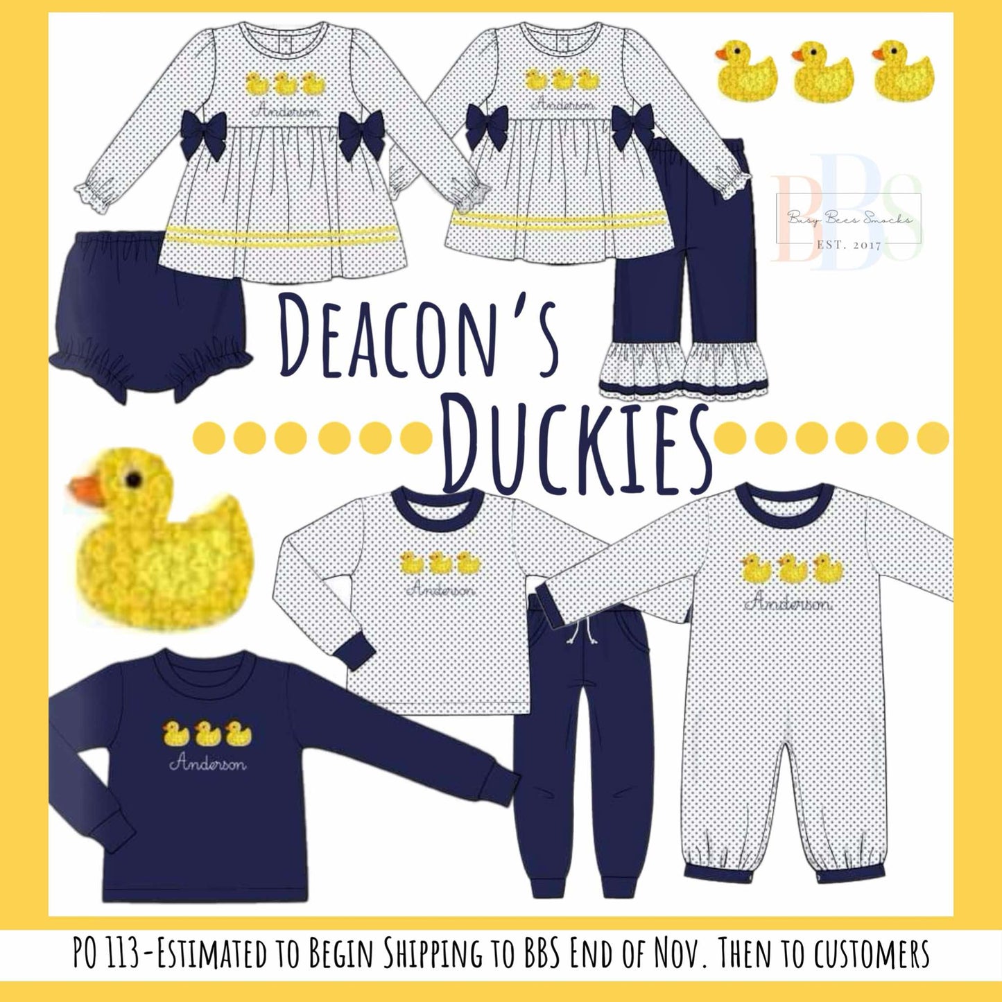 RTS: Deacon's Duckies- Boys Knit Shirt