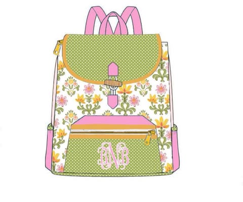 Pre Order 123: Blythe Blooms- Flap Backpack