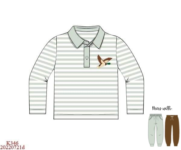 RTS: Boys Mix & Match- Mallard Knit Polo (No Monogram)