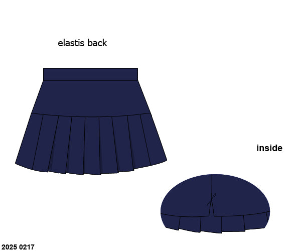 Pre Order 123: Girls Bottoms- Knit Navy Skort