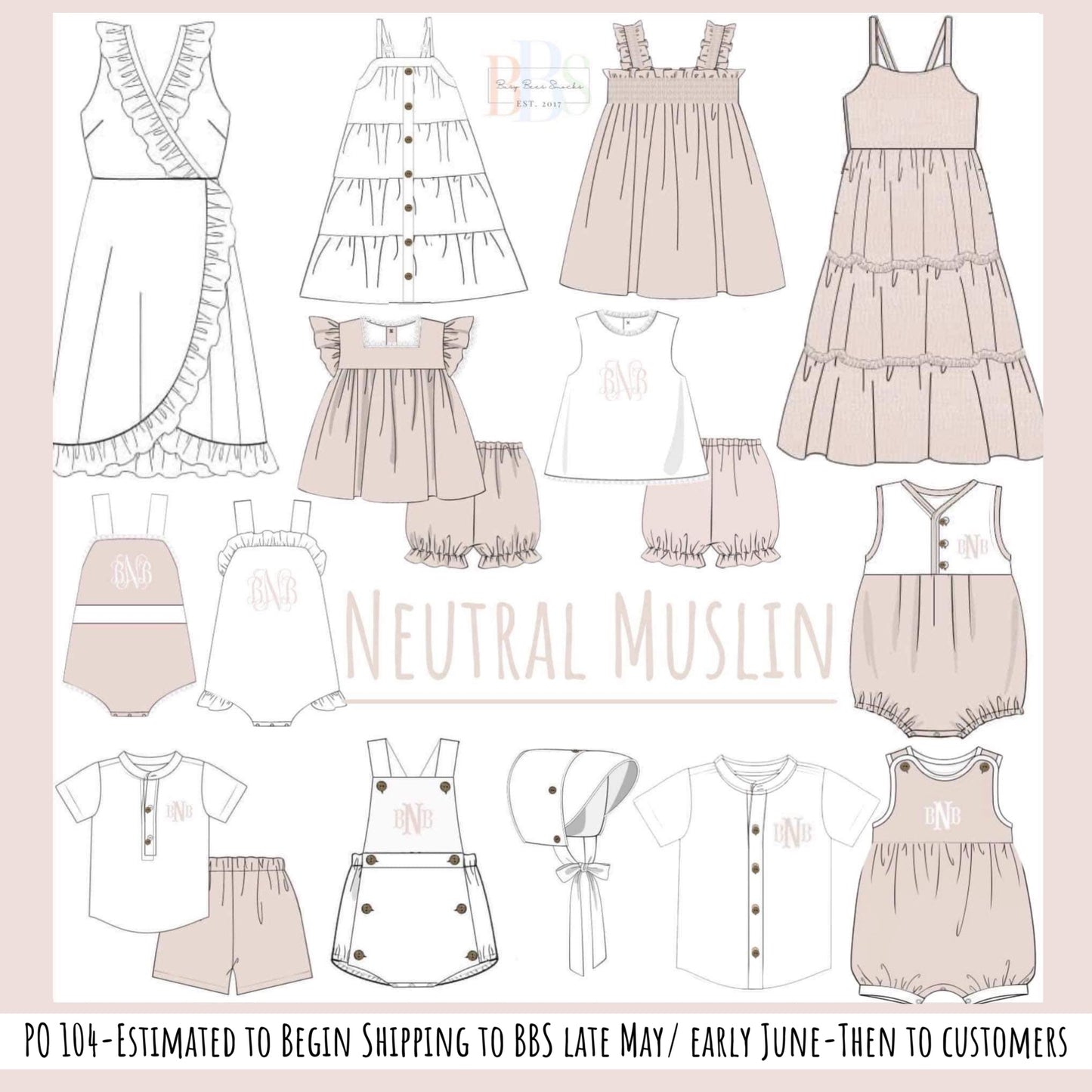 RTS: Neutral Muslin- Mom/Mini White Layered Dress