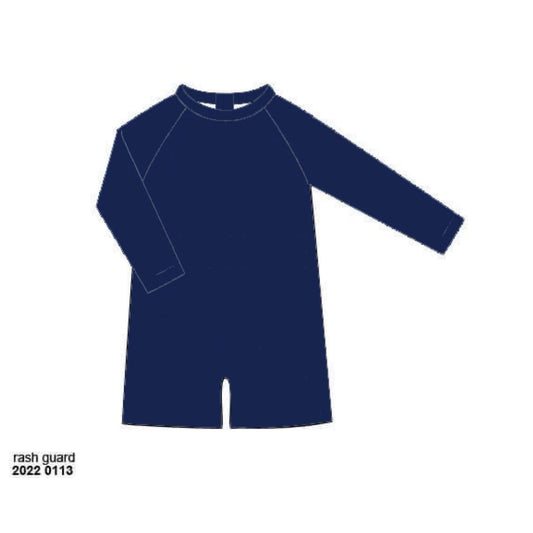 RTS: Navy Swim- Boys 1pc Rash Guard (No Monogram)