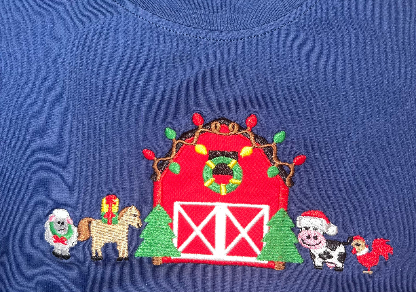 RTS: DEFECT-25 Days of Christmas- Boys Christmas Barnyard Knit Shirt