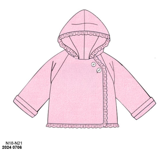 RTS: Fleece Jackets- Girls Pink Button Fleece (No Monogram)