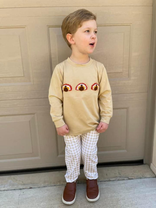 RTS: Kaden Turkeys- Boys Knit Jogger Set