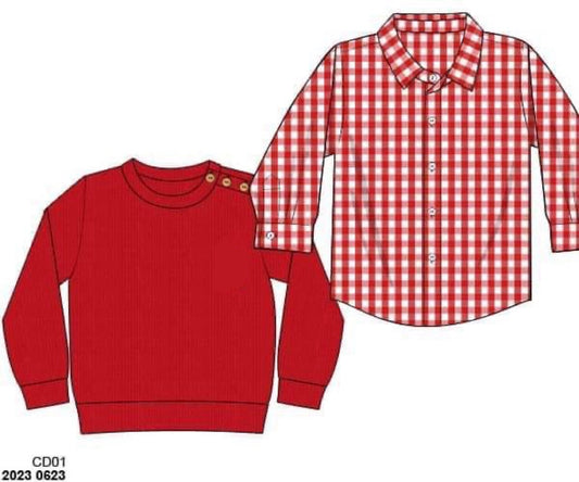 RTS: Burrage Christmas- Boys Sweater Set(No Monogram)