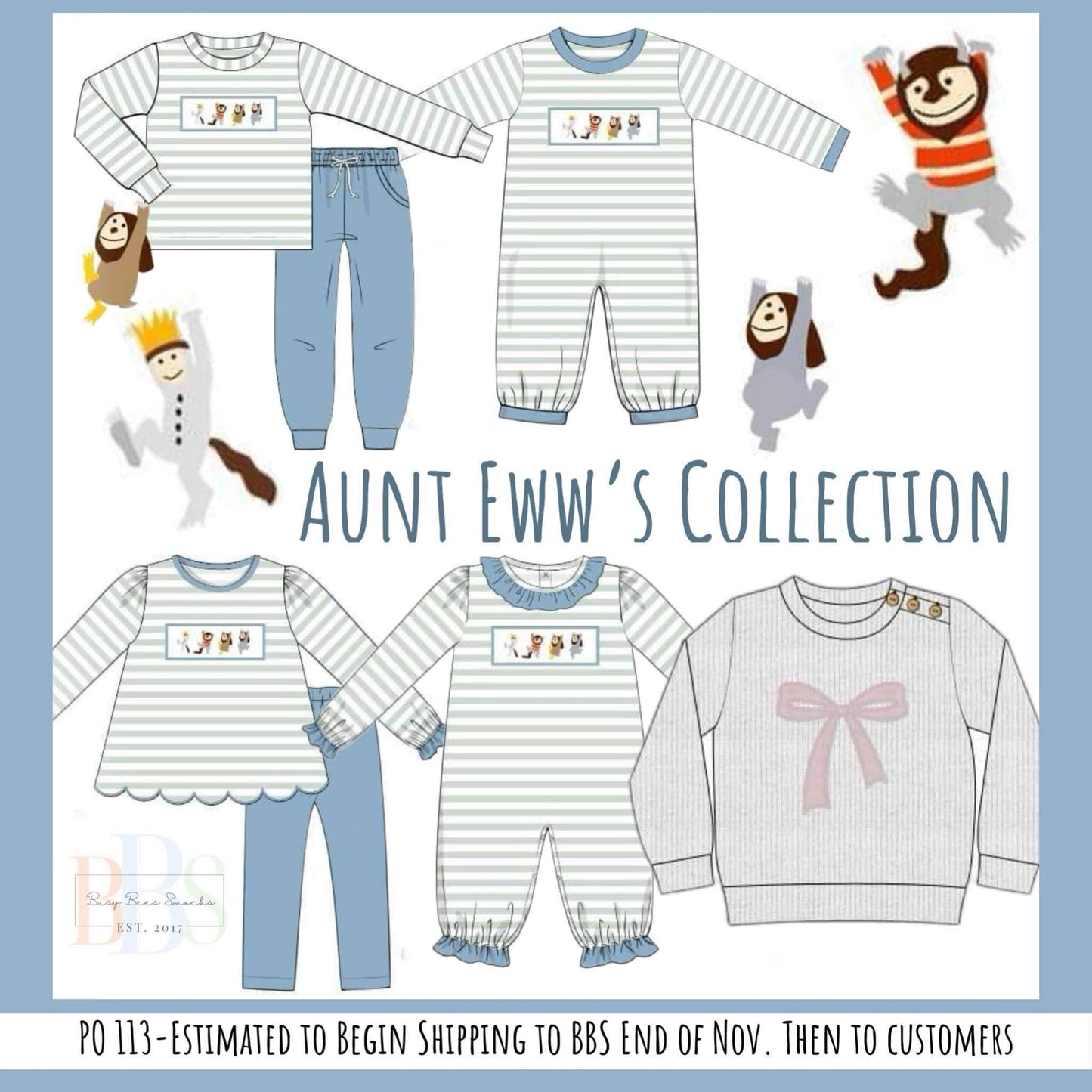 RTS: Aunt Eww's Collection- Boys Knit Jogger Set