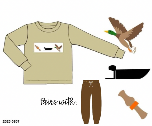 RTS: Boys Mix & Match- Duck Hunting Knit Shirt