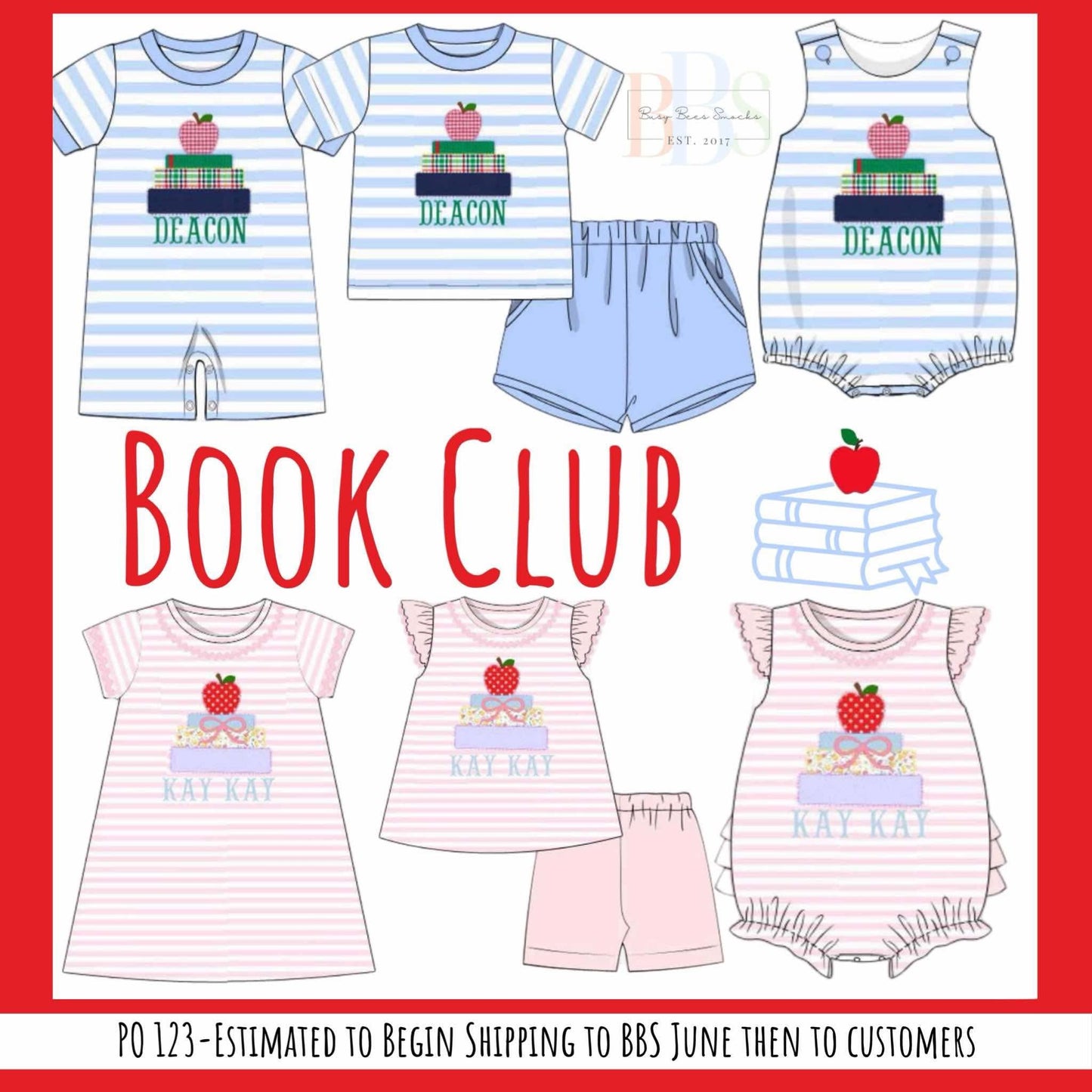 Pre Order 123: Book Club- Boys Knit Bubble