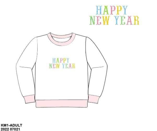 RTS: New Years!- Pink Mom & Mini French Knot Pullover