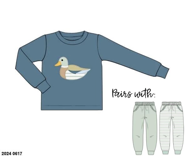 RTS: Boys Mix & Match- Mallard Appliqué Knit Shirt