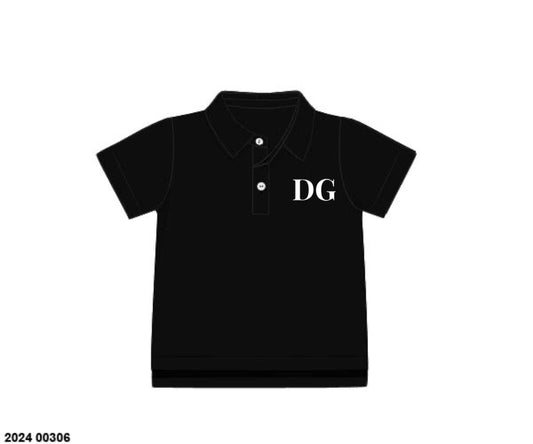 RTS: Black-Boys Knit Polo “DG”