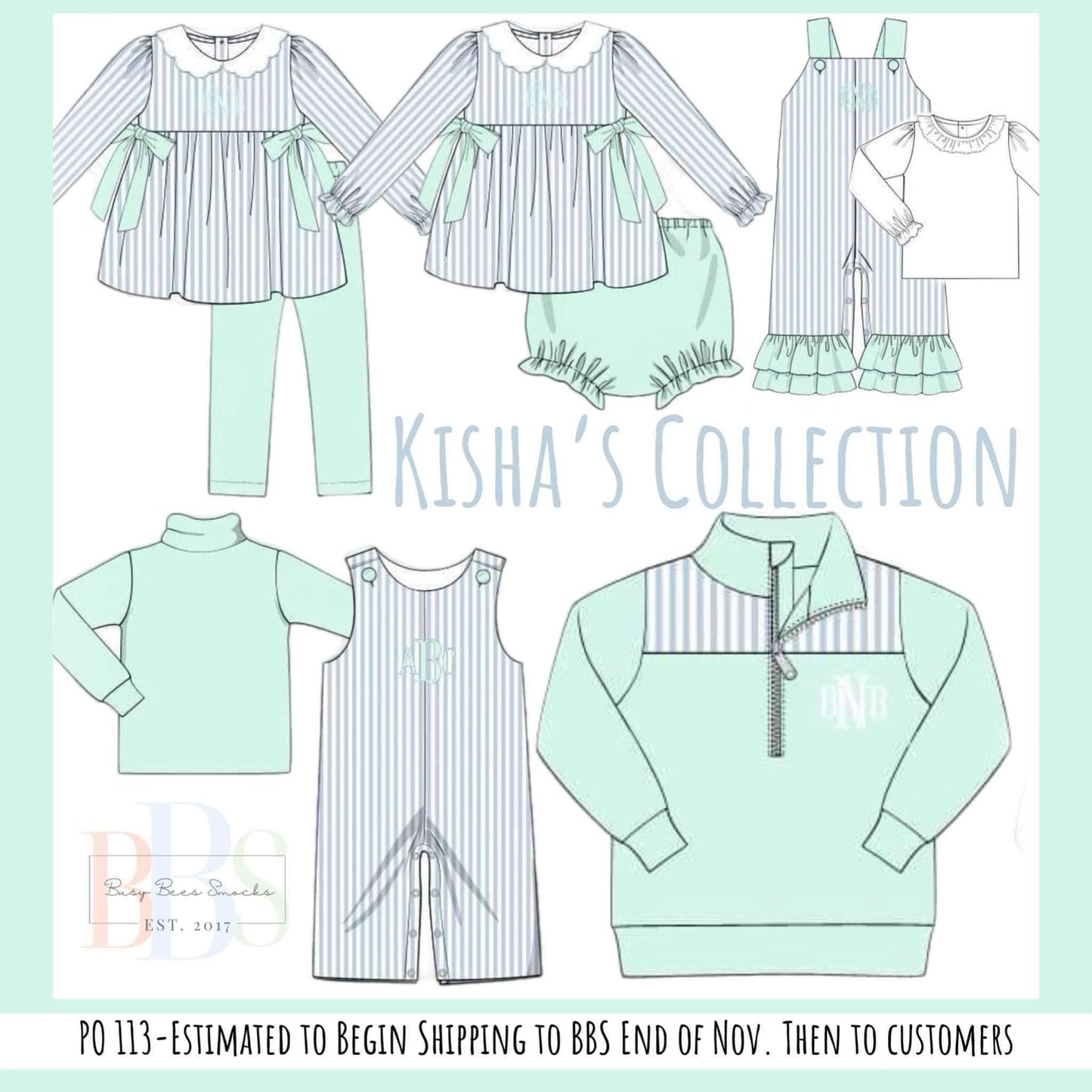 RTS: Kisha's Collection- Girls Woven 2pc Romper (Without Monogram)