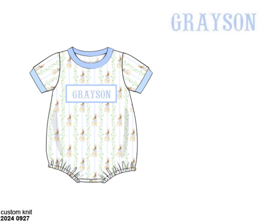 Pre Order 116: Bunny Grove- Boys Knit Bubble