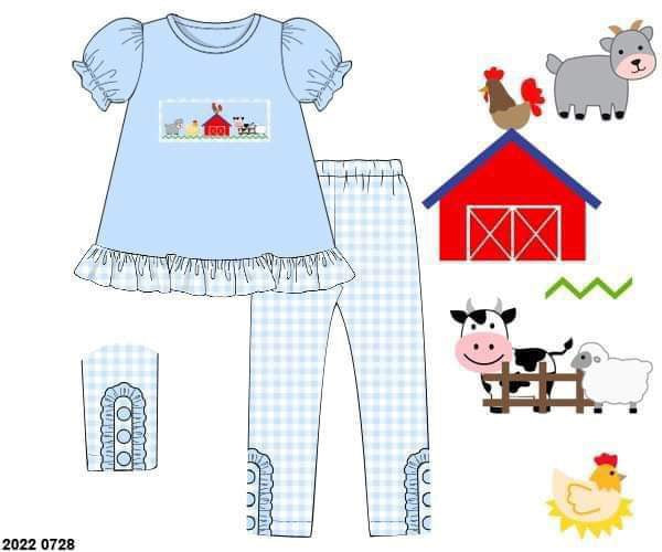 RTS: Sam's Collection- Girls Farm Legging Set