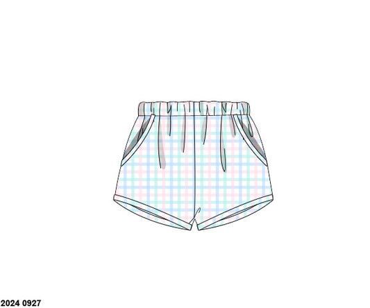 Pre Order 116: Prescott Petals & Plaid- Boys Knit Shorties