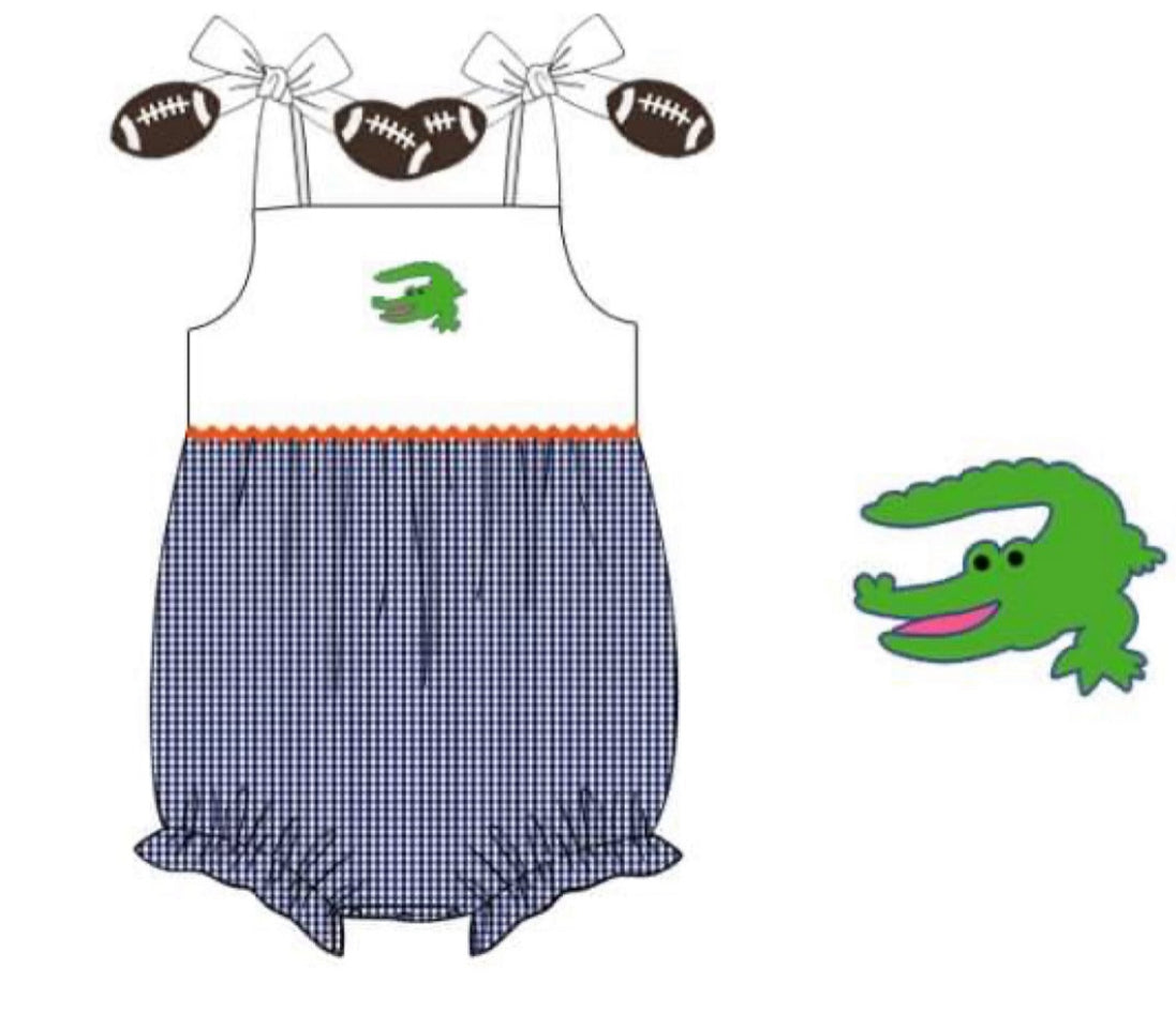 RTS: Girls Royal Blue Gators Woven Bubble