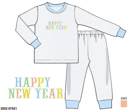 RTS: New Years!- Boys French Knot 2pc Lounge Set