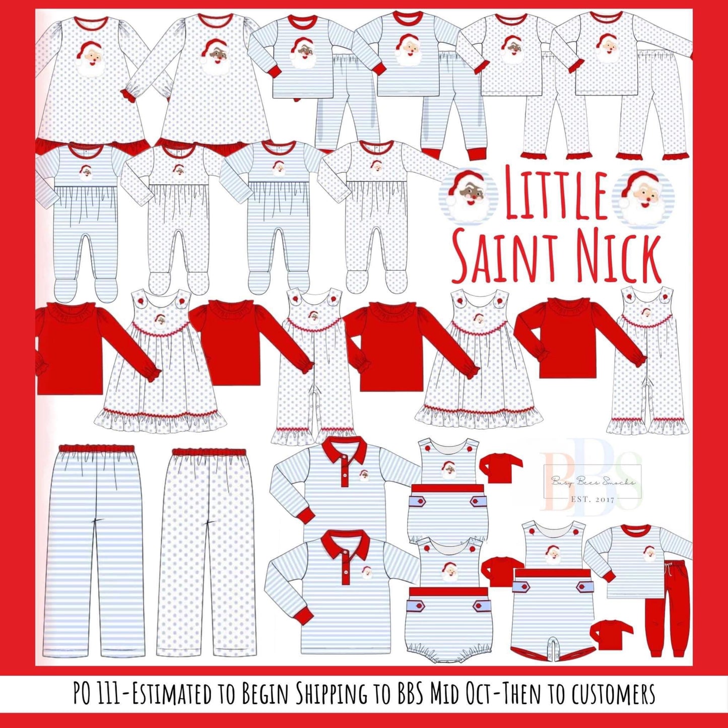 RTS: Little Saint Nick- Boys 1pc Knit Lounge