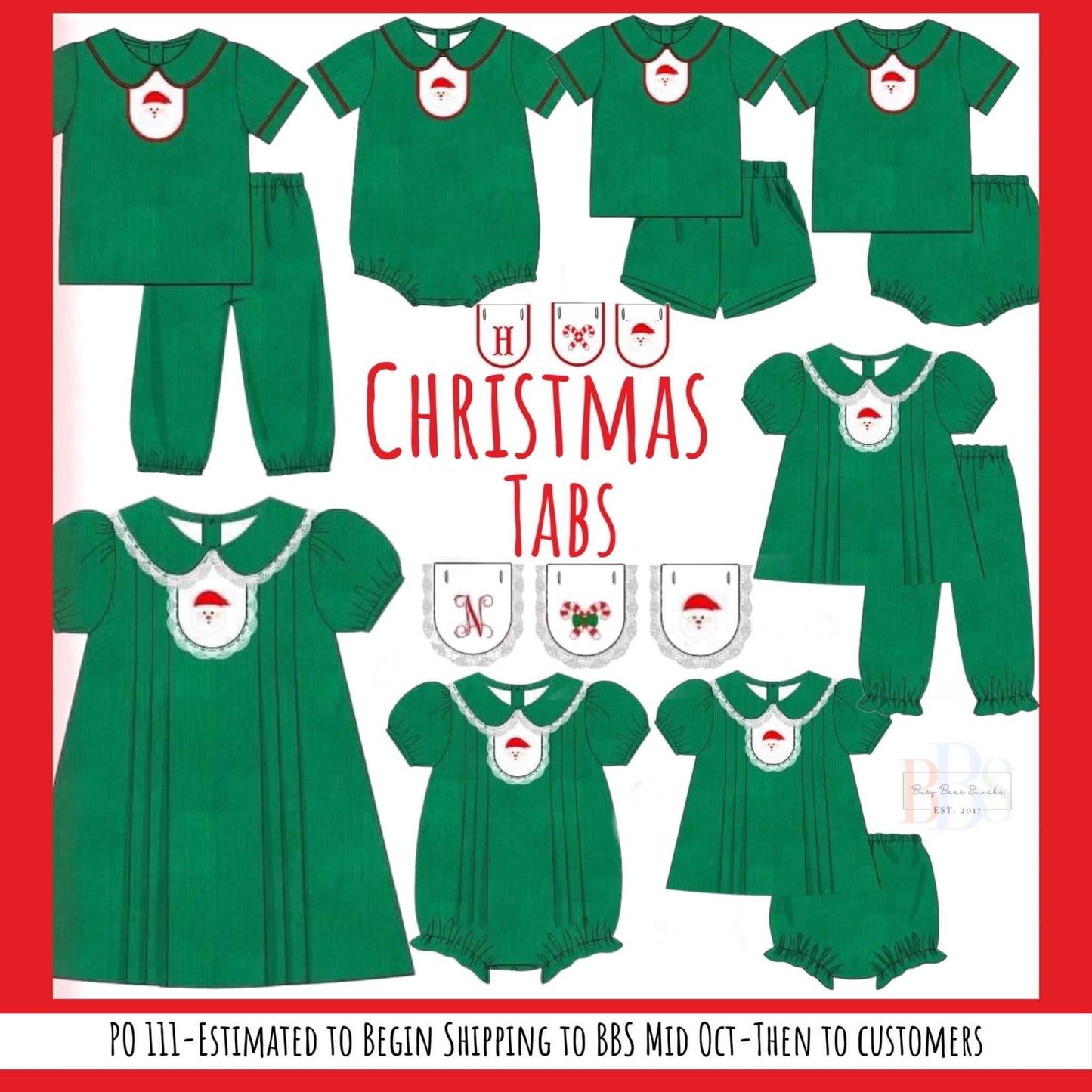 RTS: Christmas Tabs- Boys Corduroy Bubble