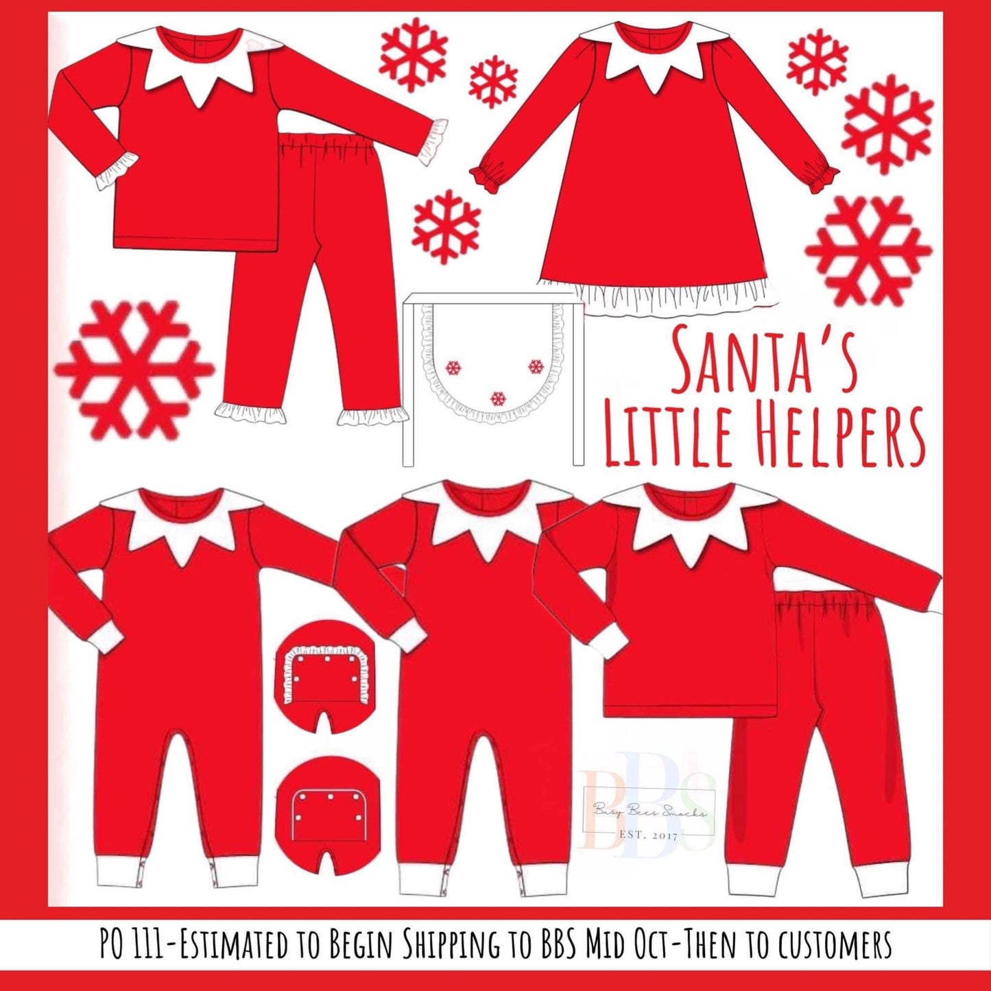 RTS: Santa's Little Helpers- Boys 1pc Knit Lounge