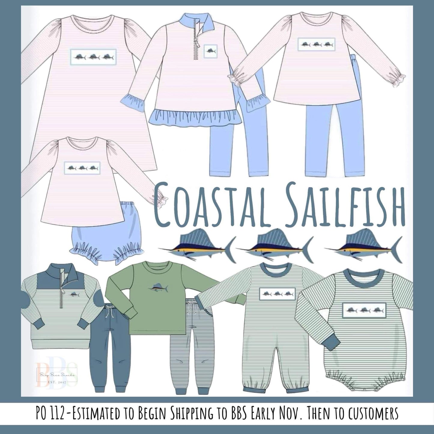 RTS: Coastal Sailfish- Boys Knit Pullover Set