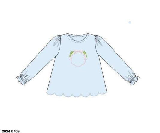 RTS: Monogram Crest- Girls Knit Shirt