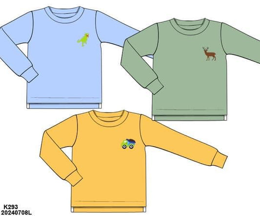 RTS: Boys Only- Embroidered Shirt (3) Pack