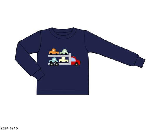 RTS: Boys Only- Car Hauler Knit Shirt