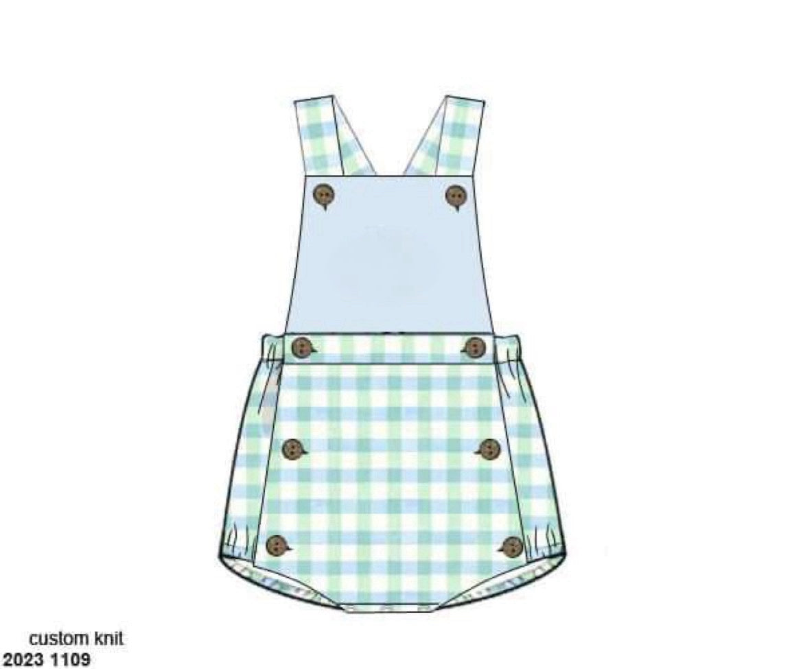 RTS: Summer Palmetto- Boys Knit Sunsuit (No Monogram)