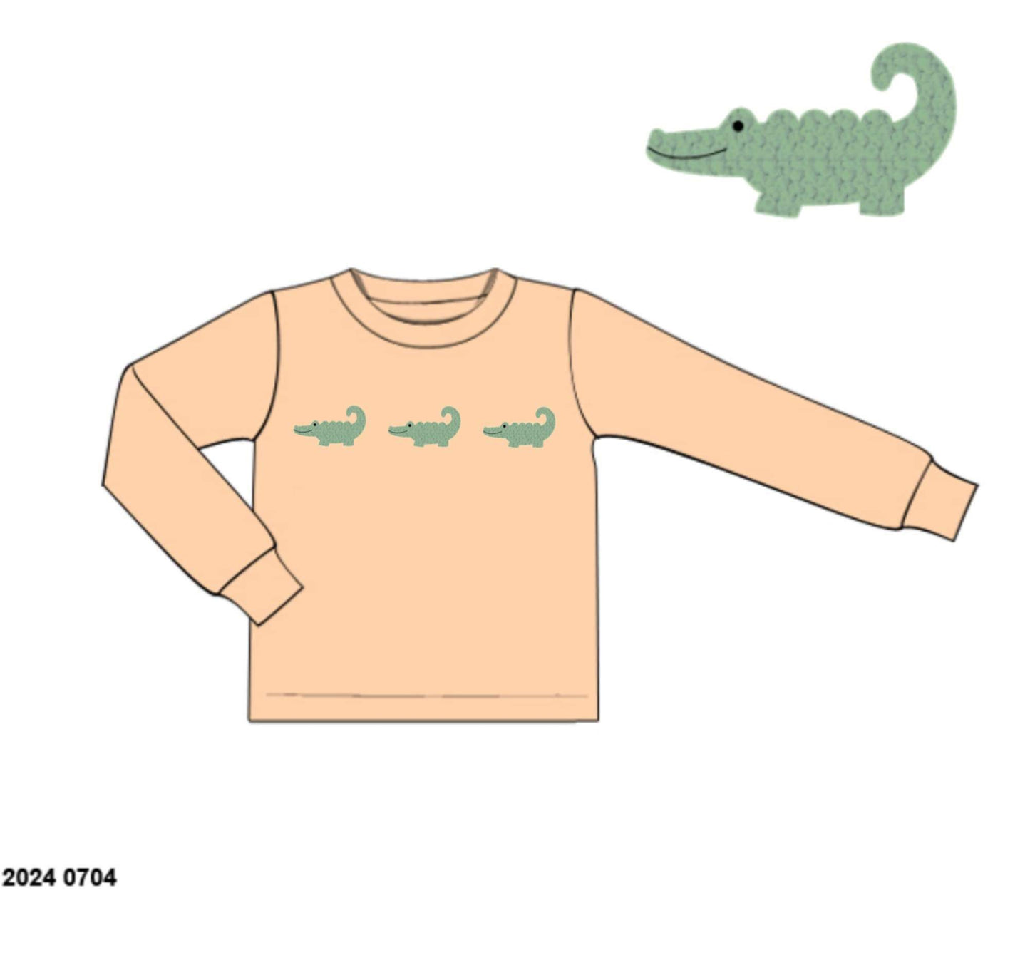 RTS: Boys Only- French Knot Alligator Knit Shirt