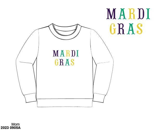 RTS: Mardi Party- Mom & Mini French Knot Unisex Knit Pullover