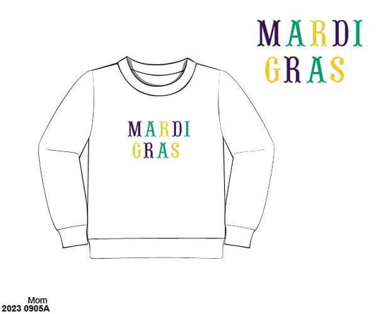 RTS: Mardi Party- Mom & Mini French Knot Unisex Knit Pullover