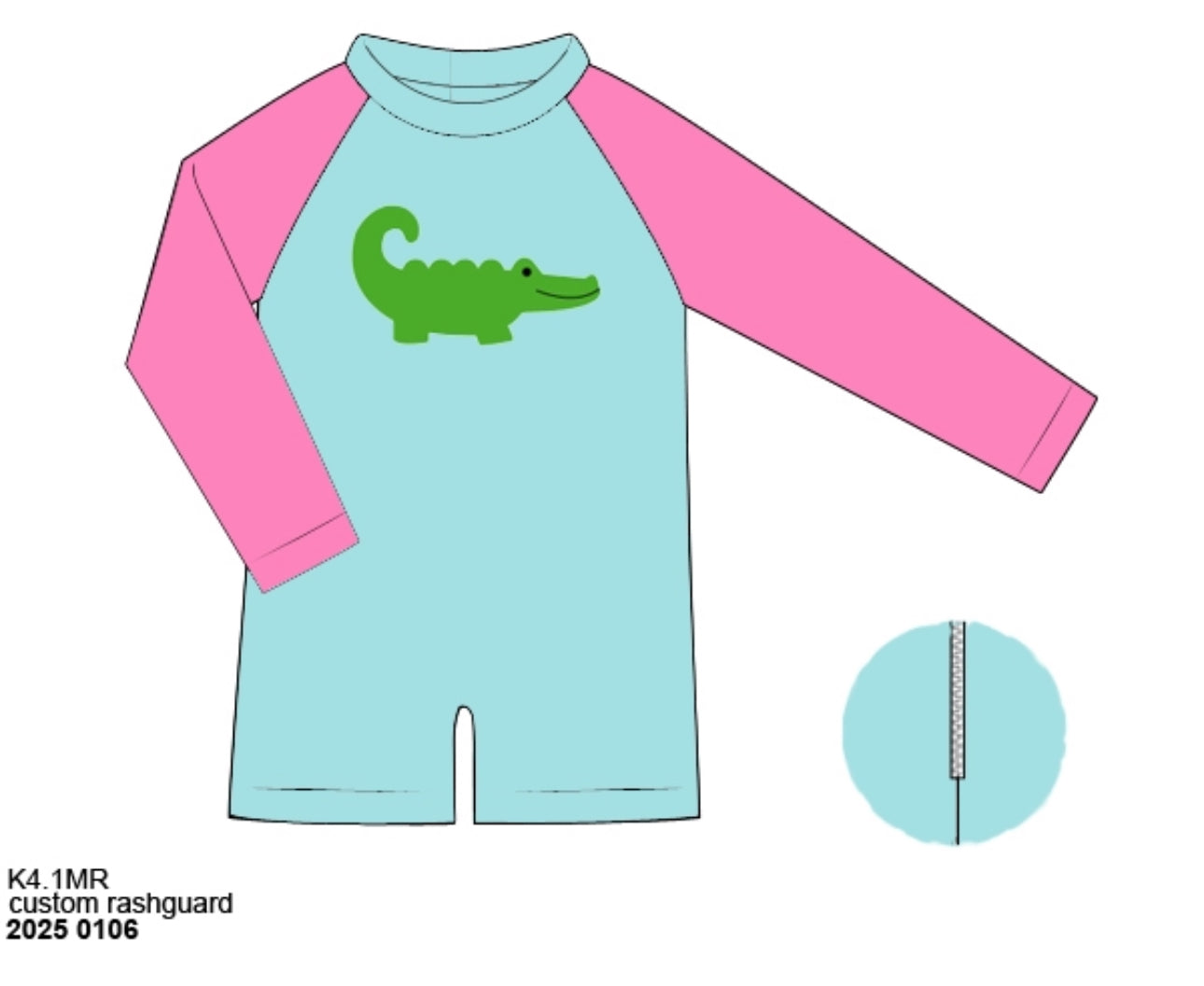 Pre Order 122: Later Gator- Boys 1pc Rash Guard Swim