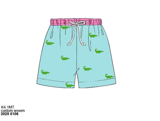 Pre Order 122: Later Gator- Dad/Mini Woven Traditional Swim Shorts