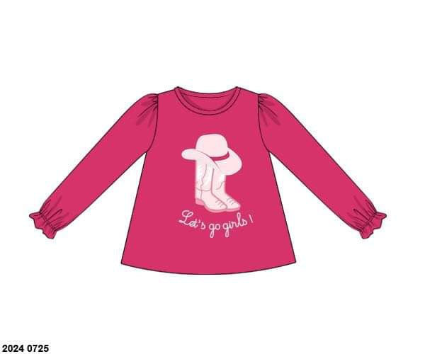 RTS: Girls Only- "Lets Go Girls!" Knit Shirt