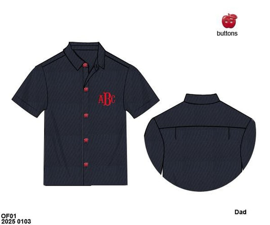 Pre Order 123: Lae Lae's Apples- Boys Oxford Button Up Shirt