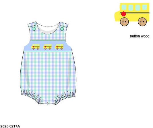 Pre Order 123: Cheese Wagons- Boys Smocked Bubble