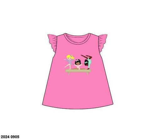 Pre Order 123: Girls Casual Mix & Match- Knit Gymnast Shirt