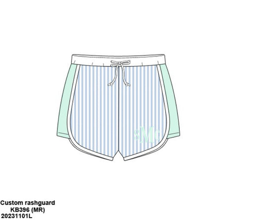 Pre Order 119: Lainey's Lagoon - Boys Woven Swim Shorties